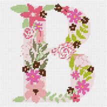 Pepita Needlepoint kit: The Letter B Flowering, 7&quot; x 7&quot; - $50.00+