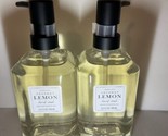 2x Aroma Aria COCONUT LEMON Liquid Hand Soap Wash 13.5 Oz Ea Glass Bottles  - $55.00