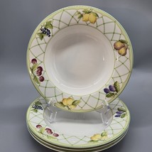 New Mikasa Fruit Rapture Large Rim Soup Bowl Set Of 4-Pc Set  2000&#39;s - $89.09