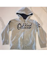OSH KOSH B&#39;GOSH 1895 ATHLETIC DEPT LIGHT GRAY FULL ZIP HOODIE SWEATER YO... - $329.19 MXN
