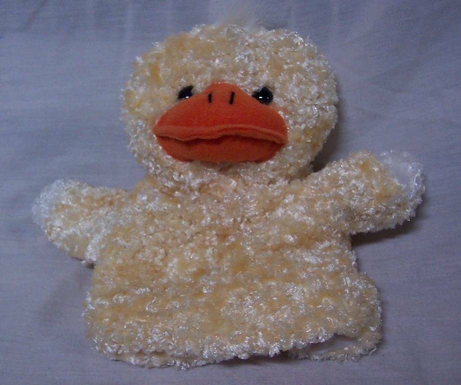 Primary image for CUTE SOFT DUCK HAND PUPPET 8" Plush STUFFED ANIMAL Toy