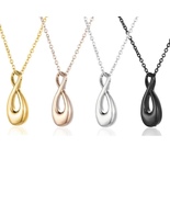 Infinity Pendant Memorial Stainless Steel Silver Necklace Urn Ashes Jewe... - £19.61 GBP