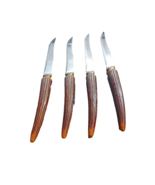 Antler Regent Sheffield Crown Set Of 4 Steak Knives Faux Antler Brown - $32.87 CAD