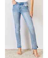 Kancan Medium Blue Mid Rise Y2K Slit Bootcut Jeans - £47.10 GBP