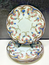 12 TIN Party Plates Sevres Porcelain Design Wallace Collection LONDON Fl... - $63.36