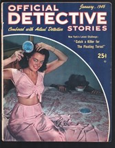 Official Detective Stories 3/1943-Peeping Tom -woman in lingerie cover-Floati... - £50.57 GBP