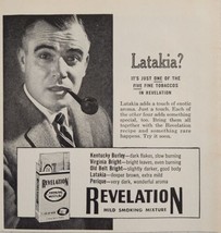 1961 Print Ad Revelation Mild Tobacco Smoking Mixture Man Smokes a Pipe - £10.60 GBP