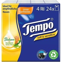 Tempo Chamomile &amp; Aloe Vera Handkerchiefs Pack of 24 packets- FREE SHIPPING - $19.79