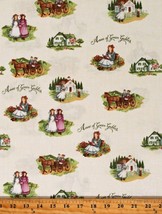 Cotton Anne of Green Gables Kids Books Cream Fabric Print by the Yard D578.84 - £11.95 GBP