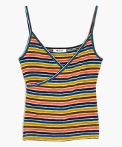 Madewell Golden Meadow Surf Stripe Wrap Camisole tank top Medium M mutil-colored - £16.06 GBP