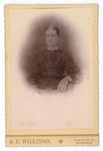Antique Circa 1880s Cabinet Card Wilkinson Lovely Older Woman Minneapolis, MN - £7.41 GBP