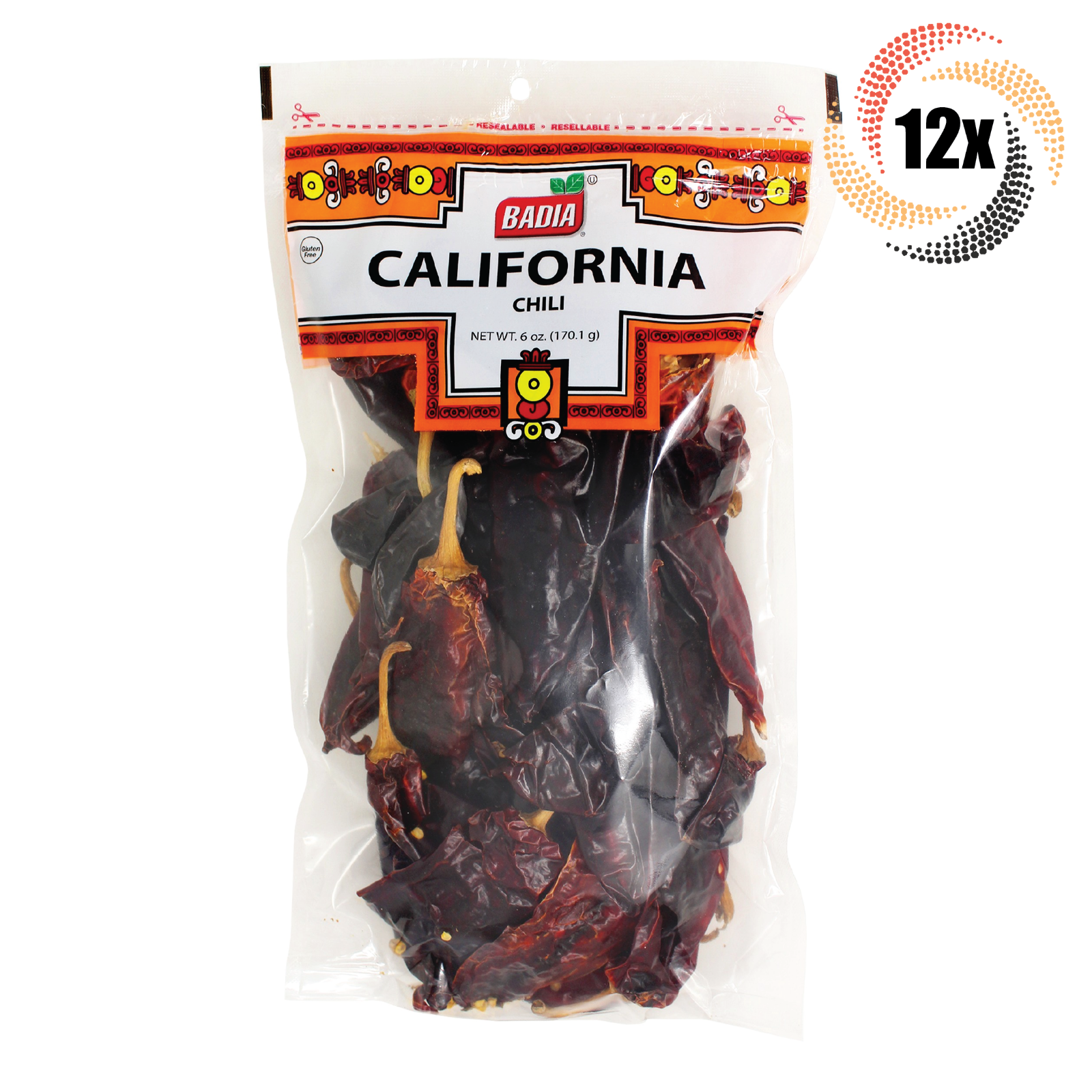 12x Bags Badia California Chili Pods | Gluten-Free Halal & Kosher | 6oz - £66.14 GBP