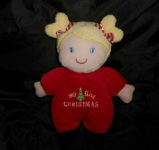 9" Baby Starters Doll My First Christmas Blonde Rattle Stuffed Animal Plush Toy - $28.50