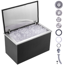VEVOR Drop in Ice Chest Stainless Steel 24x20x15in 40qt Hinged Cover for... - $231.90