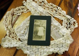Old Lace and Cabinet Photo of a Child - $24.00