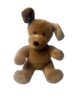 Build A Bear Workshop Dog Puppy 12&quot; Sitting One Dark Brown Ear Stuffed Plush - £12.71 GBP