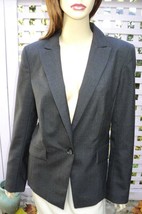 ANN TAYLOR Dark Gray Lightweight Wool Blend Lined Dress Jacket Blazer (10) NEW - £31.15 GBP
