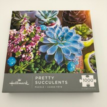 Hallmark Pretty Succulents Jigsaw Puzzle 1000 piece 24&quot; x 30&quot; Flowers Plants - £12.78 GBP