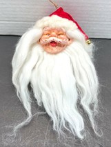 Vintage Santa Head Christmas Tree Holiday Ornament Decor Large 9 Inch Tall - £15.38 GBP