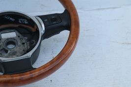 04-05 Audi A8 Steering Wheel Vavona Wood Amber & Leather 3 Spoke image 6