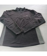FILA Men&#39;s Size M Black &amp; Gray Mock Neck Retro Logo 1/4 Zip Pullover Swe... - $23.40 CAD