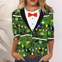 Elegant Women&#39;s Hoodies Fashion Casual Streetwear Quarter Sleeve Christmas Round - £55.79 GBP