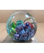 4” Huge Signed Mark Eckstrand Art Glass Sea Aquarium Coral Paperweight - $1,199.00