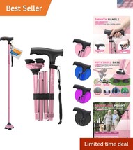 Folding Walking Cane for Seniors - Adjustable, Portable with Pivoting Qu... - $39.00