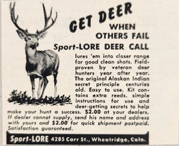 1955 Print Ad Sport-Lore Alaskan Indian Deer Calls Wheatridge,Colorado - £5.94 GBP