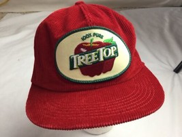 K Products Corduroy Tree Top Big Patch Red Snapback Vtg Farm Trucker Hat - $49.48