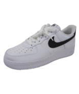 Nike Air Force 1 &#39;07 White Black Sneaker Leather CT2302 100 Men Shoes Sz 12 - £104.57 GBP
