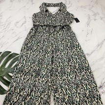 Eloquii Halter Neck Jumpsuit Plus Size 20 New Green Blue Print Satin Wid... - $33.65