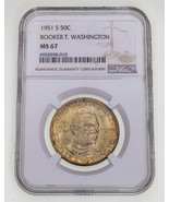 1951-S 50C Booker T.Washington Commémoratif Demi Dollar NGC MS-67 - $708.33