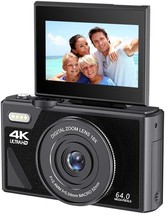 64Mp Digital Camera For Photography And Video: 4K Vlogging Camera For, Black - £97.68 GBP