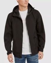 Hawke &amp; Co. Men&#39;s All-Season Lightweight Stretch Hooded Rain Jacket Blac... - $39.99