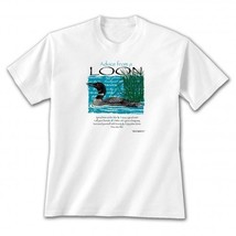 BIRD T shirt Advice From Nature Loon S M New NWT Cotton White Bird Duck - $20.20