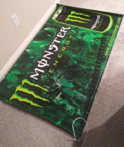 Monster Energy Drink Motocross Store Display Vinyl Banner 3&#39;h x 5&#39;w NOS - £117.98 GBP