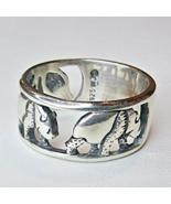 NATIVE OF AMERICA 925 STERLING SILVER BEAR RING SIZE 6.75 - $41.14
