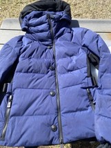 Moncler Womens Grenoble Giubbotto Guyane Blue Puffer Down Ski Jacket 5 L-XL - £519.25 GBP