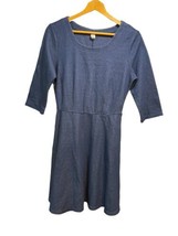 Old Navy Women&#39;s Blue 3/4 Sleeve Fit Flare Dress Size M - $433.14 MXN