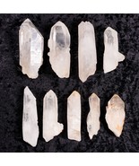 9 Large Clear Quartz Crystal Point 3&quot;-4&quot; Rough Raw Natural Healing Gemst... - £54.15 GBP