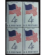 Four Unused 1960 U.S. Postage Stamps 50 Stars Flag - $35.88 MXN