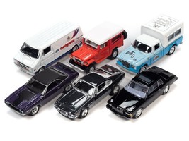 Pop Culture 2023 Set of 6 Cars Release 2 1/64 Diecast Model Cars by Johnny Ligh - $90.47