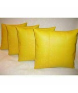 Cushion Stylish New Pillow Leather Cover Decor Set Genuine Soft Lambskin... - $800.82 MXN