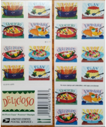 USPS &#39;Delicioso&#39; 2016 Stamp Sheet of 20 Forever Stamps, New - £15.77 GBP