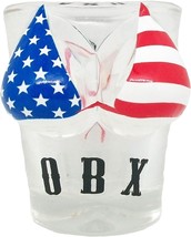 Outer Banks OBX with American Flag Bikini Shot Glass - $11.99