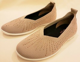 Bernie Mev Adi Slip-on Flat Shoes Sz- EU 38/US~7.5-8 Blush Sparkling Rhinestones - £39.82 GBP