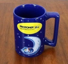 Protonix Drug Rep Big Coffee Mug Cup 16 oz. Grinning Monster On The Moon... - £28.82 GBP