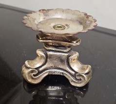 Heavy Ornate Metal Candle Holder 3 1/2&quot; Tall - £15.12 GBP