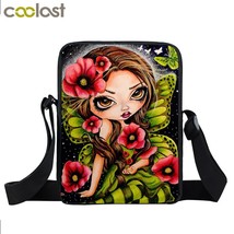  Girl Mini Messenger Bag Women Handbags Ladies Shoulder Bag for Travel Canvas Cr - £16.10 GBP